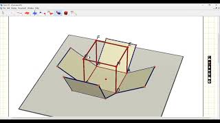Membuat sebuah kubus dengan menggunakan aplikasi cabri 3D.