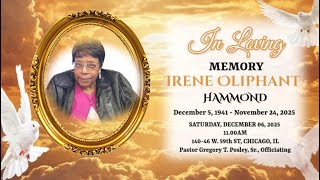 Celebration of Life ~ Irene Oliphant Hammond