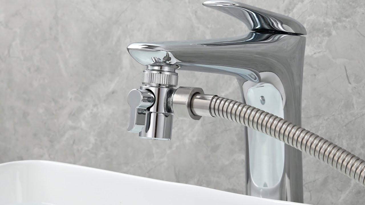 Tecmolog Brass Faucet Diverter 2 Way Sink Diverter Valve with Aerator