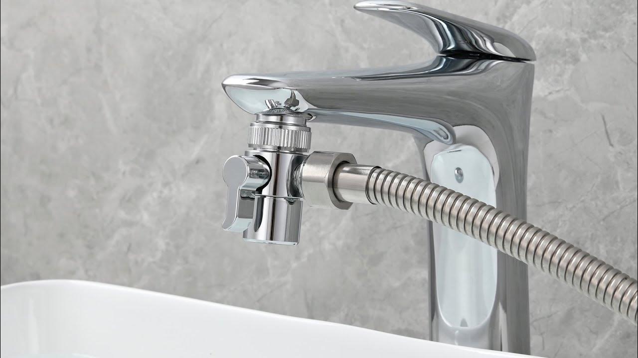 Tecmolog Brass Faucet Diverter 2 Way Sink Diverter Valve with Aerator