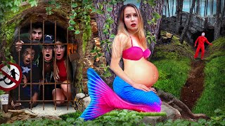 Putri duyung yang hamil tersesat di hutan
