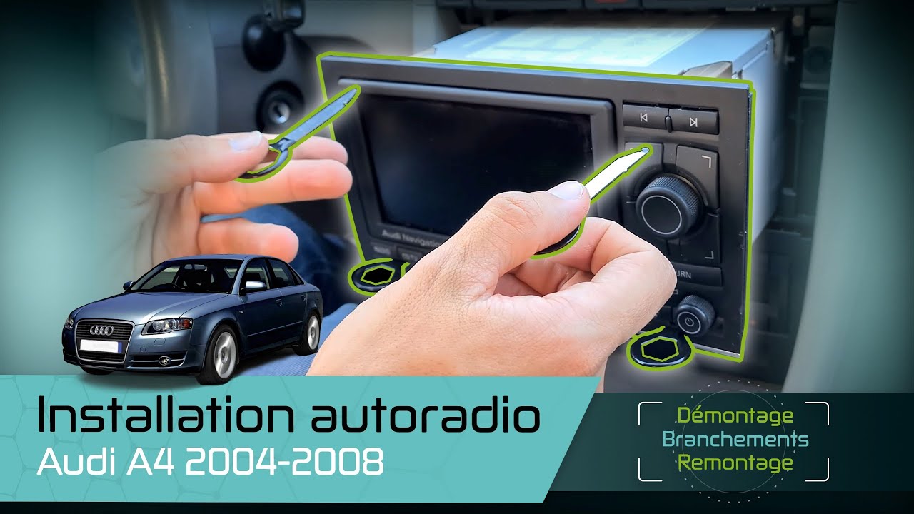 Démonter / Installer un autoradio Android pour Audi A4 B7 2004-2008 