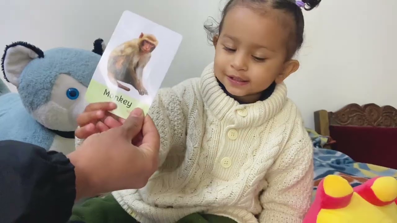 Cute baby learning animals name 🥰 