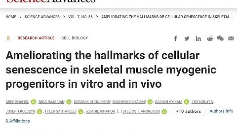 Reversing Cellular Aging in Skeletal Muscle. https://www.science.org/doi/full/10.1126/sciadv.abe5671
