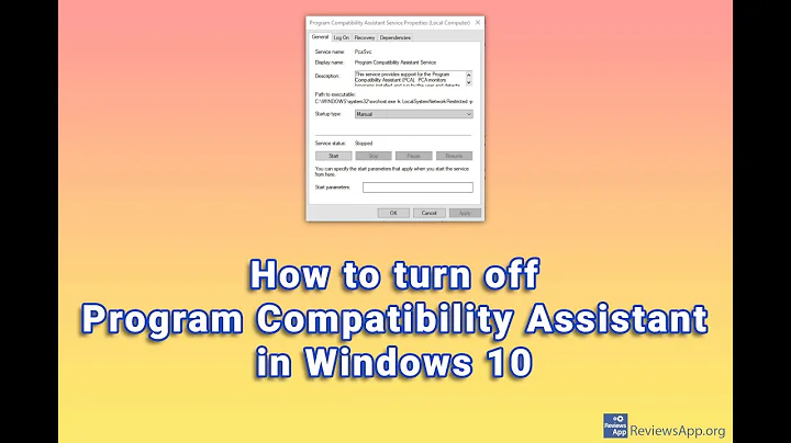 How to turn off Program Compatibility Assistant in Windows 10