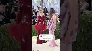 This mother-daughter duo is (practical) magic at the #MetGala. 🫶 (🎥: @jpasc24)