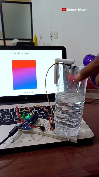 Water Level Indicator using Ultrasonic Sensor & Arduino🔥🔥#shorts #stem ...
