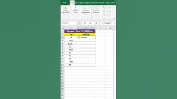 Excel Liters to Milliliters | Easy Trick To Convert Liter To Milliliter #shorts