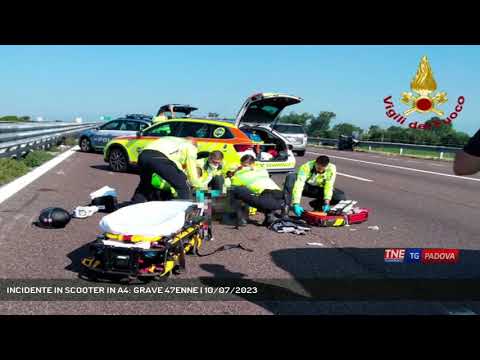 INCIDENTE IN SCOOTER IN A4: GRAVE 47ENNE | 10/07/2023