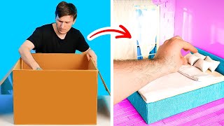 MINI HOUSE OUT OF CARDBOARD || Cute And Colorful Home Decor DIYs And Cheap DIY Furniture