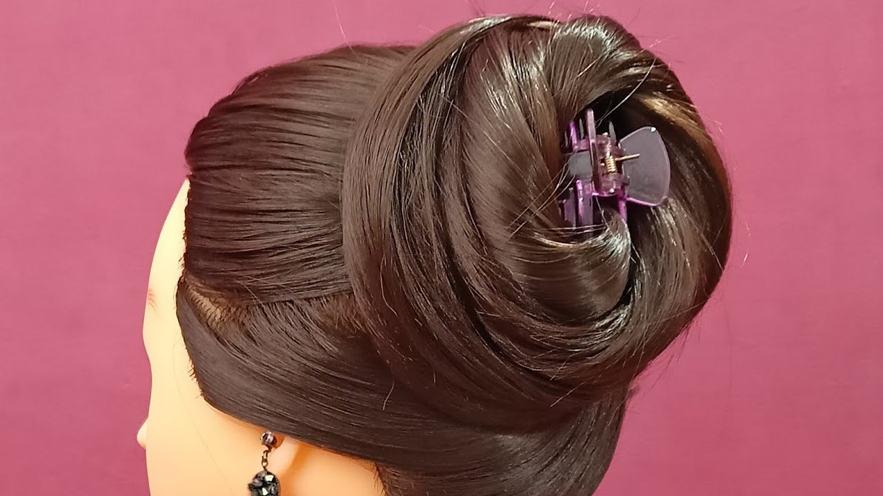 clutcher Juda hairstyle ll Juda banane ka aasan tarika ll simple Juda ...