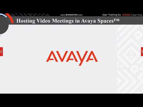 Avaya Space Hosting Video Meetings in Avaya Spaces