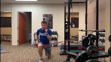 Reverse lunges with resistance band