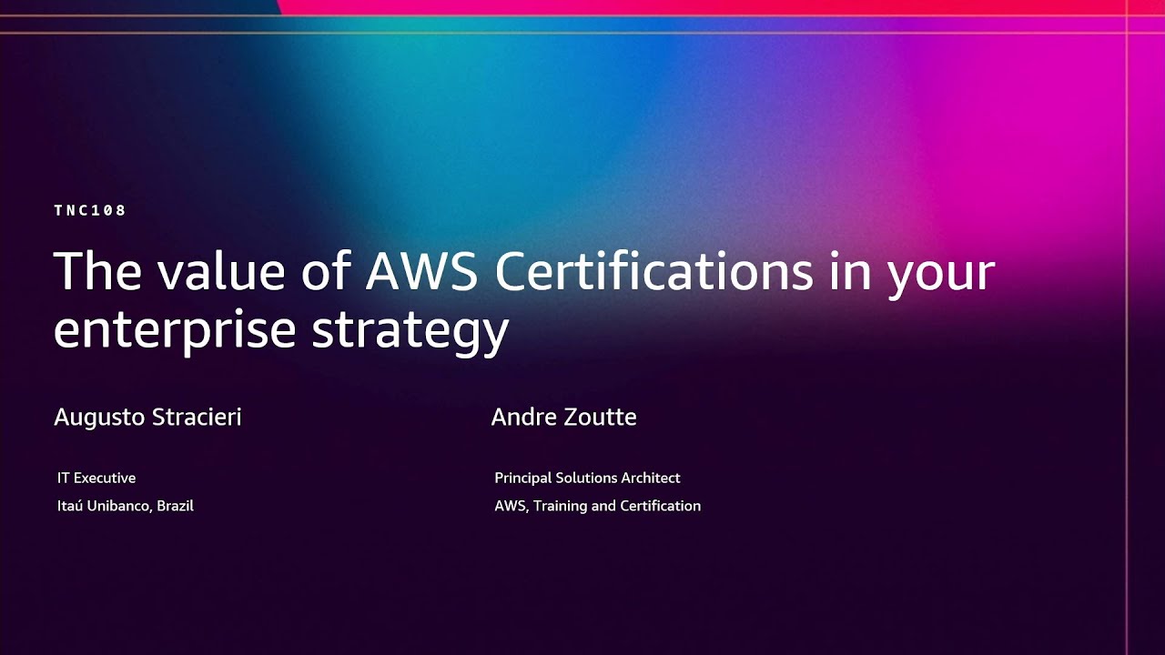 AWS re:Invent 2025 - The Value of AWS Certifications in Your Enterprise Strategy (TNC108)
