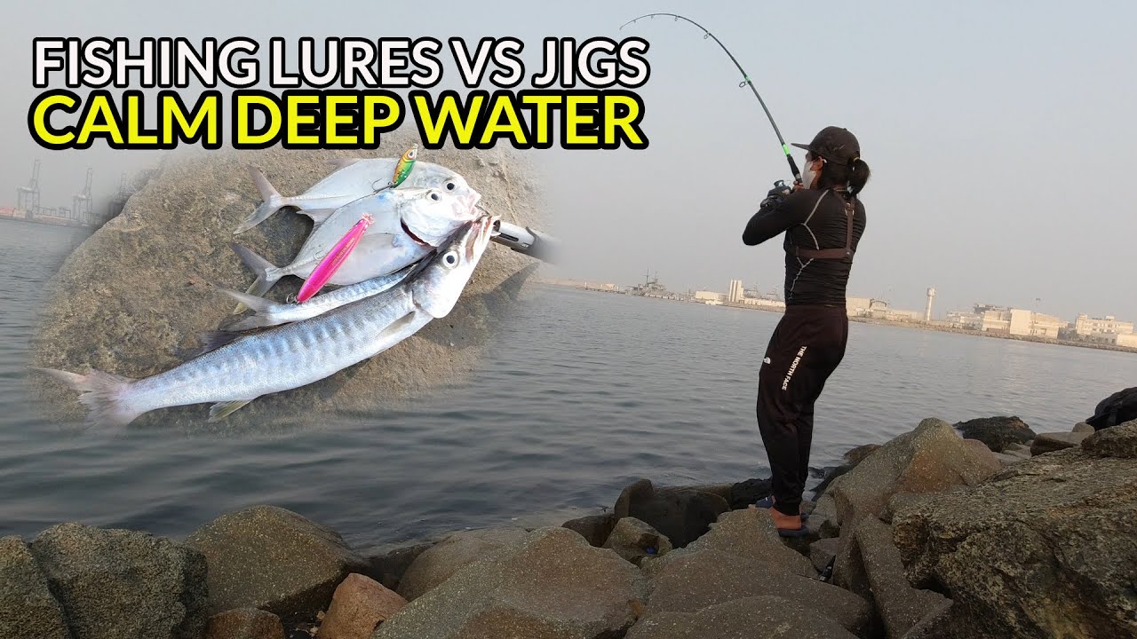 EP27 P1 Fishing Lures VS Jig in Calm Water Barracuda & Trevally