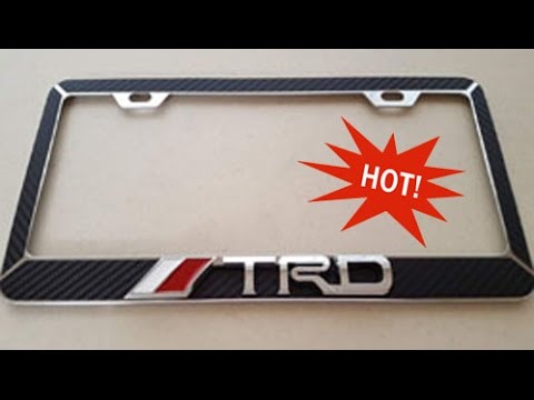 Toyota Parts Store >> TRD TOYOTA LICENSE PLATE FRAME 3D METAL CARBON - YouTube Toyota Parts Store >> TRD TOYOTA LICENSE PLATE FRAME 3D METAL CARBON - YouTube