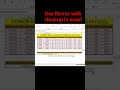 how to use iferror with vlookup in excel