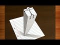 3D Art Drawing Trick on Paper | Easy 3D Optical Illusion Drawing for Beginners l 3D art