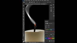 Create Candle 🕯️ Smoke Effect In Photoshop |#shorts #photoshop screenshot 3