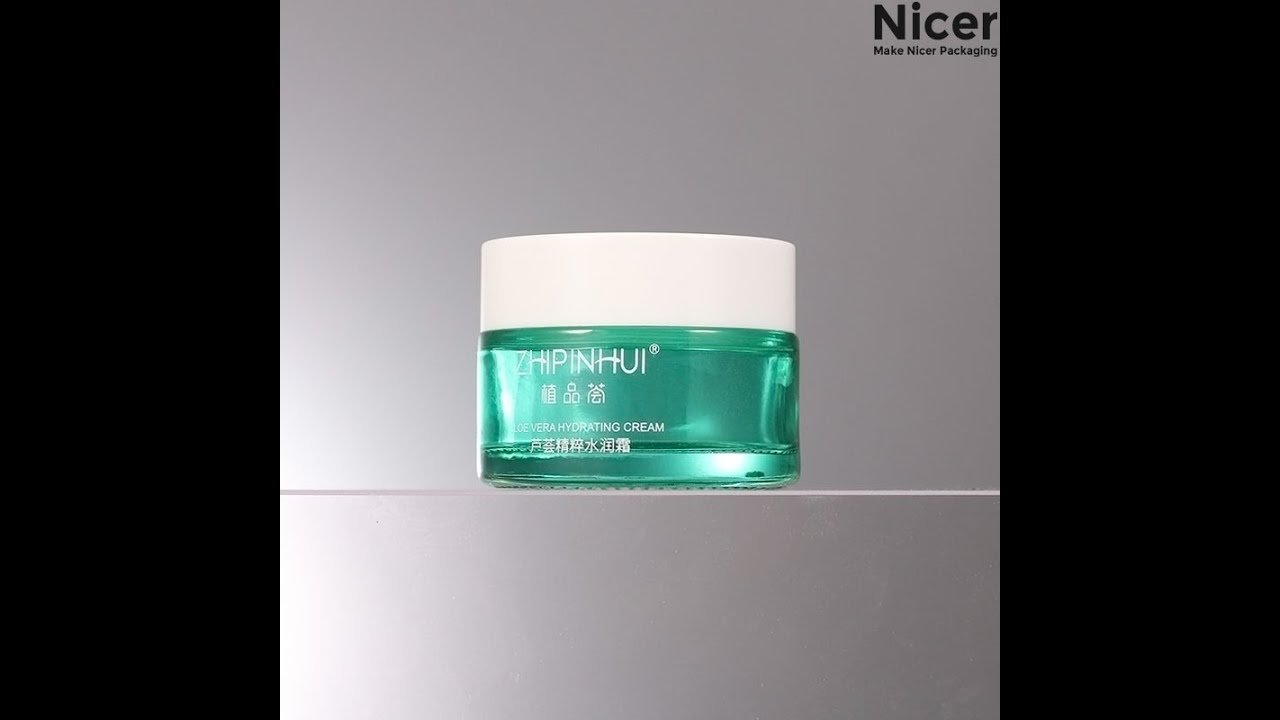 Standard customized 30g green glass jar-NPG 0030P