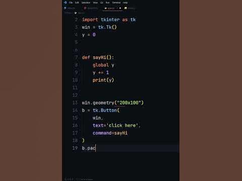 Python - Tkinter GUI onclick function #python #programming #coding ...