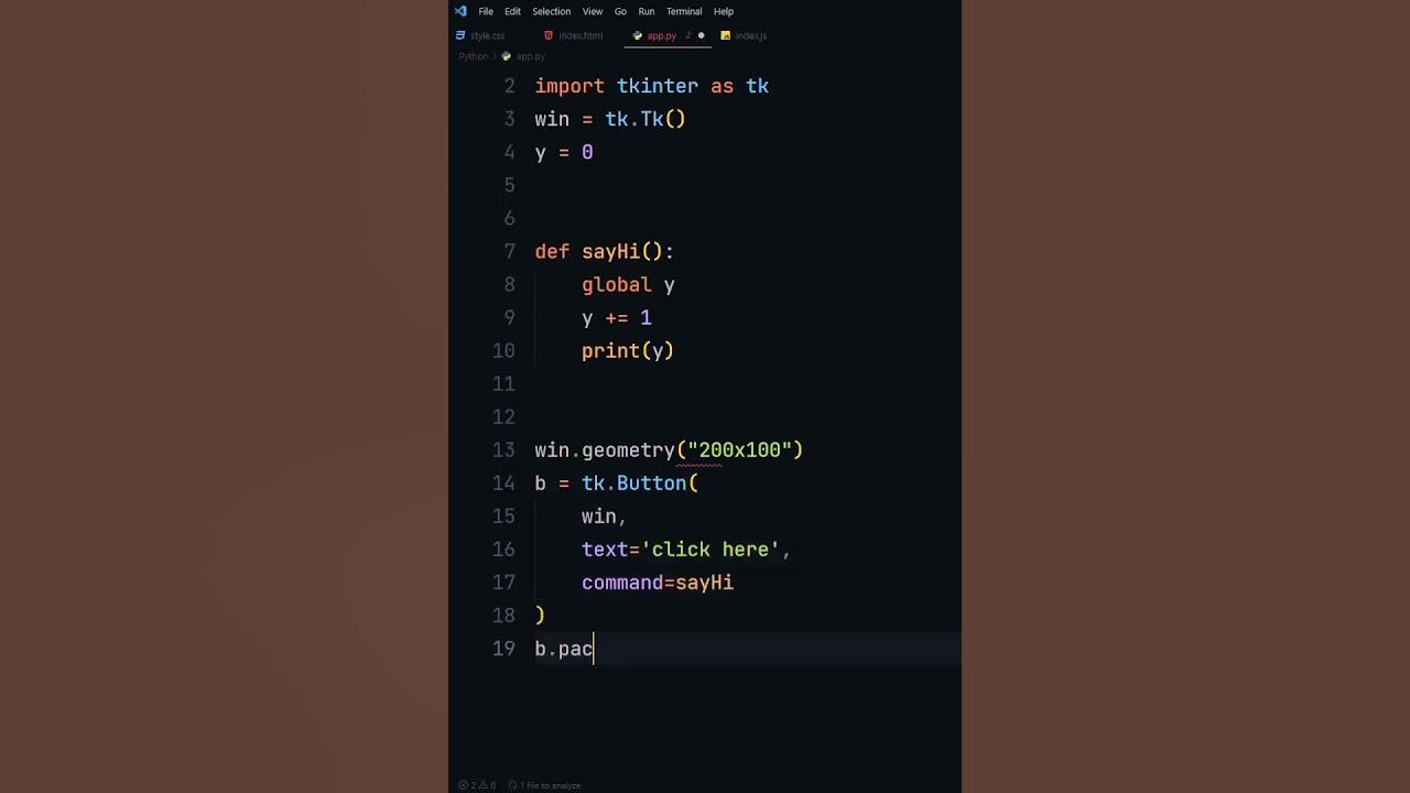 Python - Tkinter GUI onclick function #python #programming #coding ...