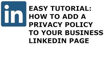 Add a LinkedIn Privacy Policy for GDPR