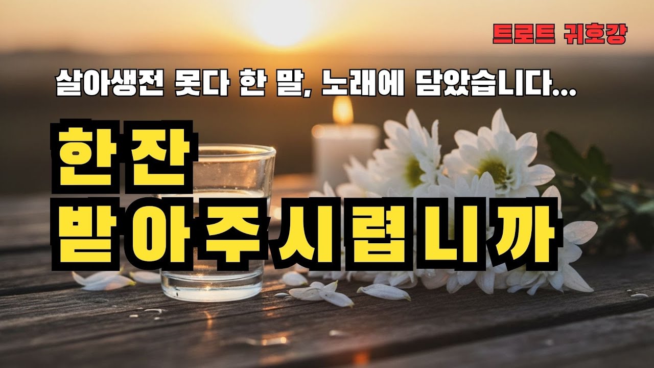 한잔술에 담은 그리움 - 한잔 받아주시렵니까 | 부모님 생각날 때 듣는 노래 | 트로트 귀호강