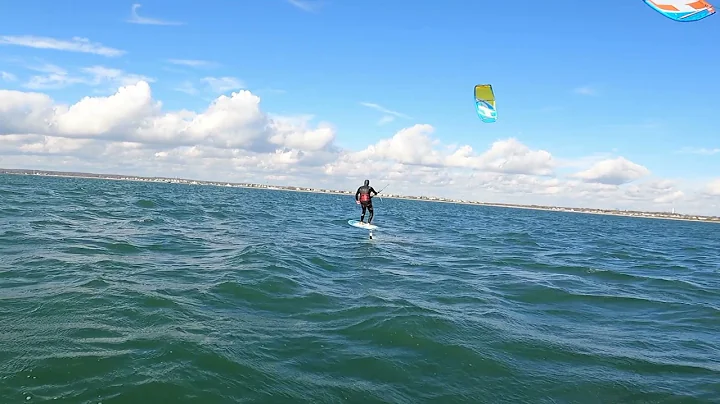 Kite Foiling Point Judith on Halloween