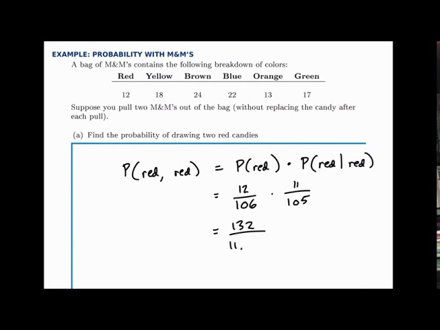 Probability Example: Probability with M&Ms 