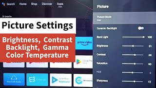 THOMSON Android TV | Picture Mode Settings | Customize Brightness | Backlight | Gamma | Color screenshot 5