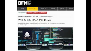When Big Data Meets 5G  - Business Station BFM 89.9 - Tech Talk Show screenshot 1