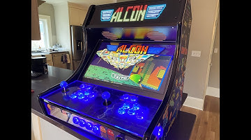 Pixelcade LED Marquee in Game Room Solution Bartop Deluxe Cabinet