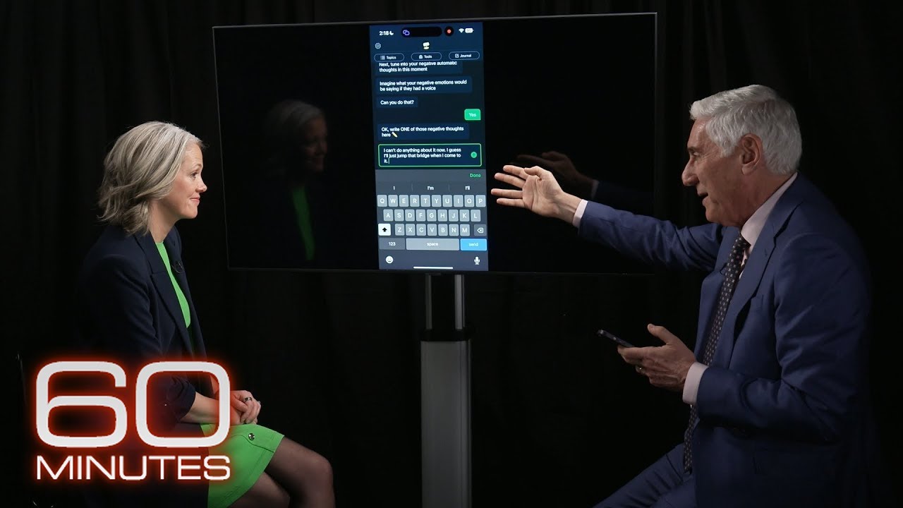 AI-powered mental health chatbots developed as a tool to support therapy | 60 Minutes – Video