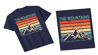 Mountain t shirt design tutorial । Advance t shirt design । adobe illustrator