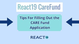 REACT19 CARE फंड आवेदन भरने के लिए सुझाव screenshot 2