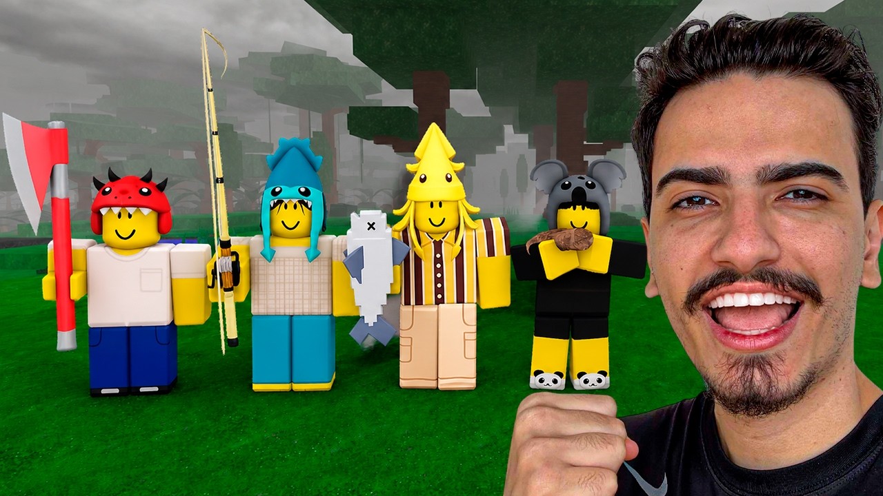 TODAS as CRIANÇAS TRABALHANDO na NOVA ATUALIZAÇÃO do 99 NOITES NA FLORESTA 🪓🛖