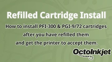Refilled Cartridges - Installing in a Canon PFI-300 and getting the printer to accept them.