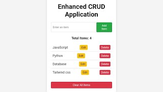 How to create CRUD Application using Html, Css and Js #coding #webdevelopment #webdesign