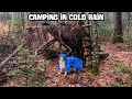 Camping in the Cold Autumn Rain with My Dog
