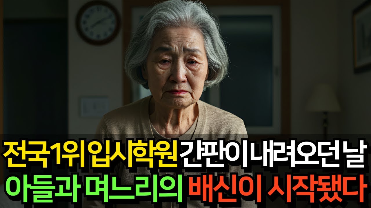 전국1위 입시학원 간판이 내려오던 날, 아들과 며느리의 배신이 시작됐다 | 오디오드라마 | 인생이야기 | 감동사연