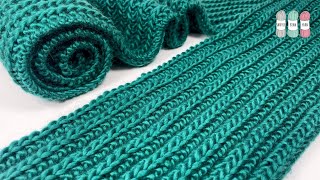 The EASIEST Ribbed Scarf You'll Ever Knit! 🧶🧣