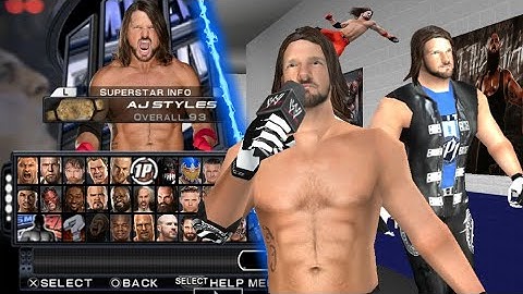 SVR11 Aj Styles real texture replay on superstar / No caw Texture 2011/2k18 PSP |  BY SVR TMOD .
