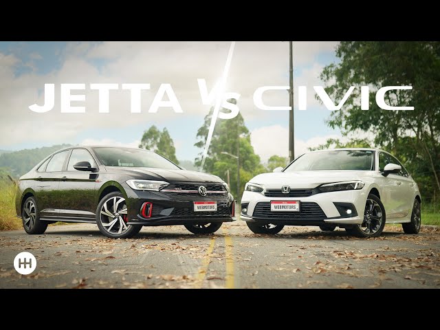 Video: ESPORTIVIDADE ou TECNOLOGIA? VW Jetta GLI vs Honda Civic Hybrid: veja NOSSO VEREDITO 🏁