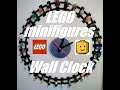 DIY Lego Wall Clock with 32 Minifigures