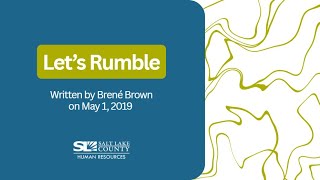 Let's Rumble - Brené Brown - May 1, 2019