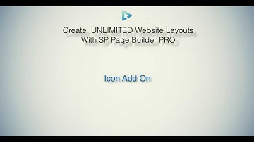 SP Pagebuilder Pro Tutorial - Icon Add On