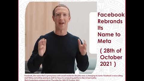 Facebook Officially Changes Name to 