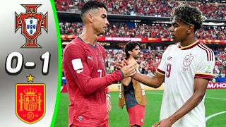 Portugal 0-1 Spain - All Goals & Atmosphere | Merino Goal | Ronaldo's last WC match
