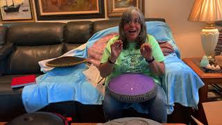 Hluru D Major 15 Note 14 inch Tongue Drum Unboxing & Musical Demos with Mallets & Hands Purple!!!!:)